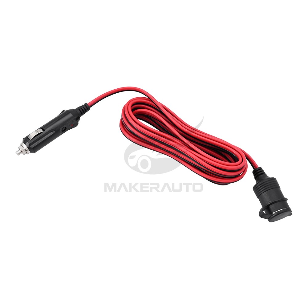12V Car Cigarette Lighter Socket Extension Cord Cable 13FT Heavey Duty Adapter