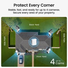 aosu Security Cameras Outdoor Wireless, 4 Cam-Kit, No Subscription Required,
