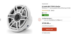 JL Audio M6-770X-S-GwGw 7.7″ Marine Coaxial Speakers White Sport Grille