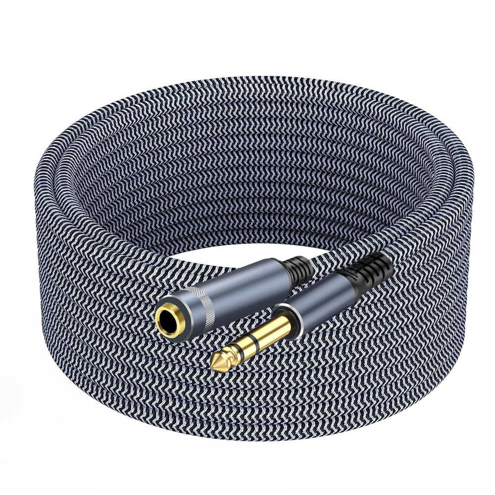 1/4 Inch Extension Cable 10Ft, 1/4″ Male to Female Stereo Headphone Guitar Cable