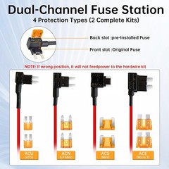 Universal Dash Cam Hardwire Kit 12-24V Mini USB Hard Wire Cable Fuse for Car