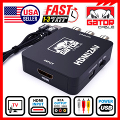 HDMI to RCA AV HD Converter Adapter Composite Cable CVBS 3-RCA Audio Video 1080P