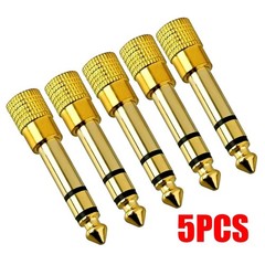 3.5 mm Female to 6.35 mm Male TRS Audio Headphone Plug Connector Adapter
