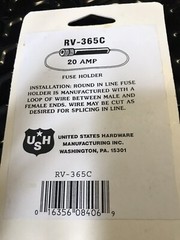 United States Hardware Fuse Loop 20 Amp 12 V