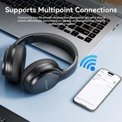 Bluetooth Headphones over Ear 40 Hours Playtime Wireless Microphone 5.3 Hifi