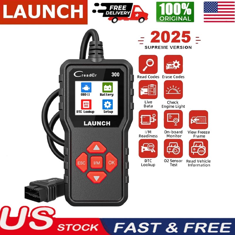 LAUNCH CR300 Car Engine Diagnostic Scanner OBD2 Fault Code Reader Tool CAN EOBD*