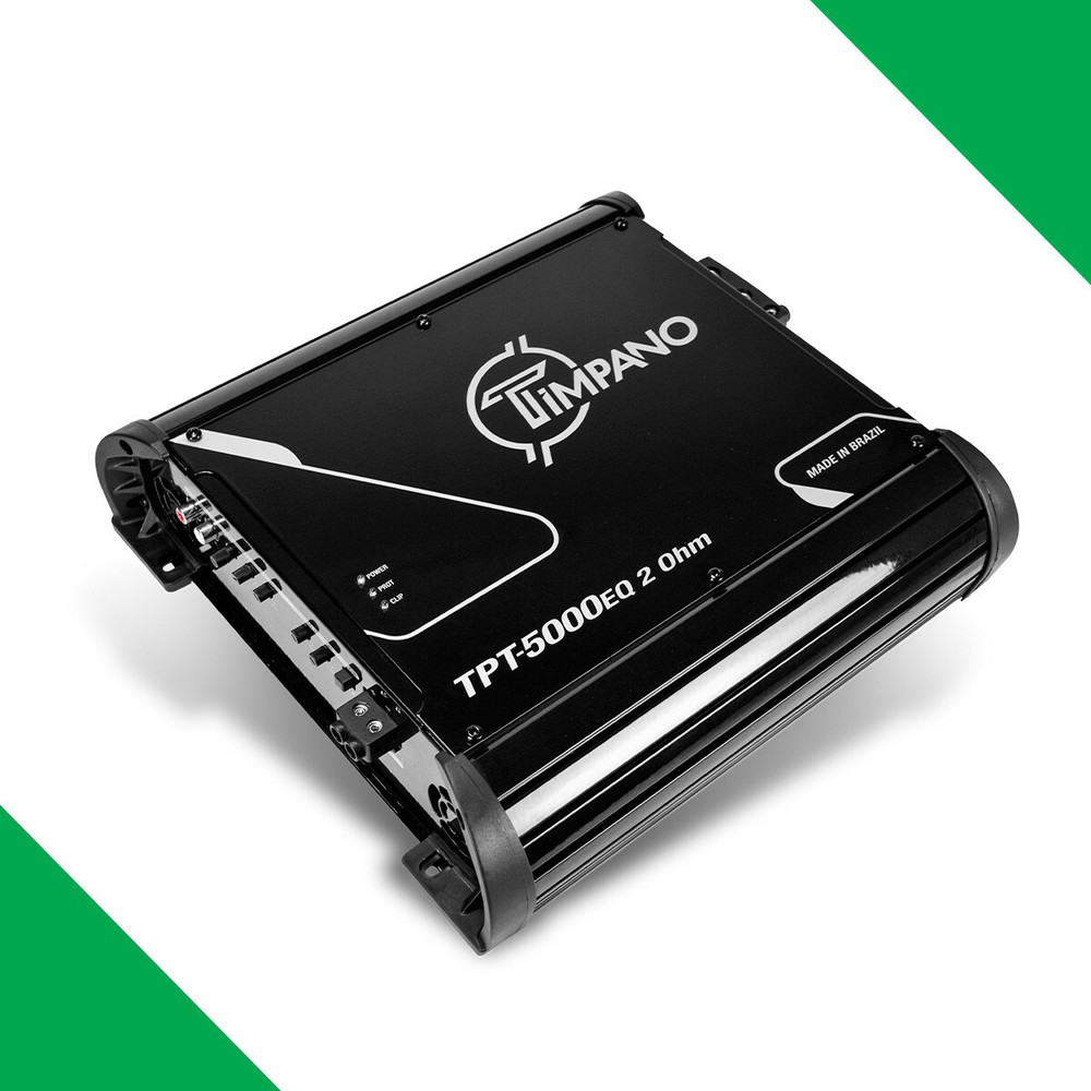 (1) FULL RANGE AMPLIFIER TIMPANO 5500W 1 CHANNEL TPT-5000EQ-2 2Ω CAR PRO AUDIO