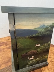 Hand Painted Hunt Scene CD Cabinet + 32 CDs (Mariah Carey, Santana,George Jones