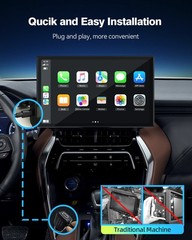Wireless Apple Carplay Android Auto 9in Touch Screen Car Stereo w/ Backup Camera