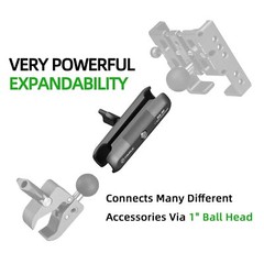 FANAUE Double Socket Arm Compatible with B Size 1″ Ball Components for RAM Mount