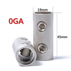 0 Guage Wire Splice Connectors 0 AWG Battery Cable Coupler 0GA Butt Splice