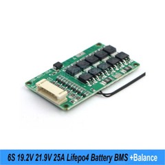 6S 25A Balance BMS 19.2V 21.9V Lifepo4 Battery Protected Board with NTC ACUS