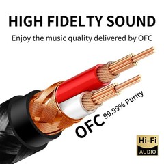 Phono Cable with Ground 6.56ft – All-in-RCA Cable & Turntable Ground Wire,Hig…