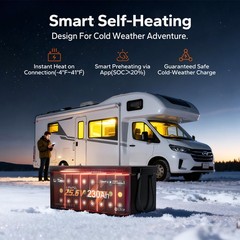 Used LiTime 24V 230Ah Self Heating LiFePO4 Lithium Battery BMS for Home Off-grid