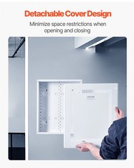 VEVOR Structured Media Enclosure 17 in Recessed in-Wall TV Media Box with Cover