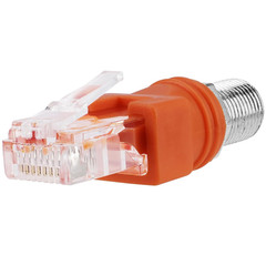 RF to RJ45 Converter Adapter, 2 Pack F Female to RJ45 Male Ethernet Adapter Coax