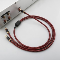 Single RCA Male to 2-RCA Male Gold-Plated Splitter Cable