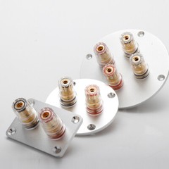 Aluminum Binding Post Speaker Box Banana Jack Socket Plate Banana Plug Connector