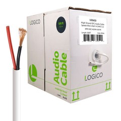 In Wall Audio Speaker Cable 14/2 Gauge/AWG OFC Pure Copper 500ft White