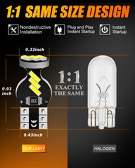 10X AUXBEAM T10 168 194 LED License Plate Light Bulb Interior Bulbs White 6500K