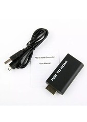 PS2 to HDMI Video Converter Adapter with 3.5mm Audio Output for HDTV Monitor US