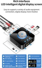 Bluetooth 5.0 Audio Adapter Receiver Transmitter for Home Stereo TV AUX RCA USB