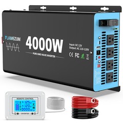 Pure Sine Wave Power Inverter 4000W 8000W 12V DC to 110 120V AC LCD Car Boat RV