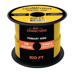 BEST CONNECTIONS Automotive Primary Wire – 100ft Various Color & Gauge Options