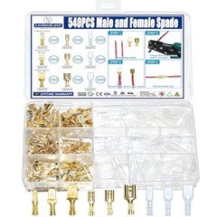 360pcs 2.8mm 4.8mm 6.3mm Male and Female Spade Connectors Kit with Insulating