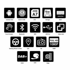 10.1″ Android 10 Rotatable Touch Screen Car Stereo WiFi BT Radio GPS Double 2DIN
