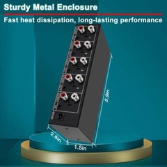 3.5mm Aux + Rca L/r Audio Splitter 1 In 4 Out Stereo Analog Audio Distributor Bo