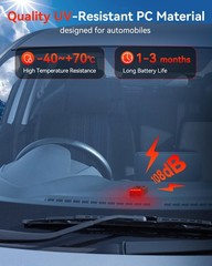 Car Anti-Theft Vibration Alarm, ELECTOP 108dB Automobile 1 Alarm(1 Remote)