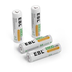 Lot EBL AA AAA Rechargeable Batteries Ni-Mh 2800mAh 2300mAh 1100mAh 800mAh + Box