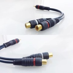 RCA 1 Female to 2 Male RCA 1 Male to 2 Female Audio Y-Converter Splitter Adapter