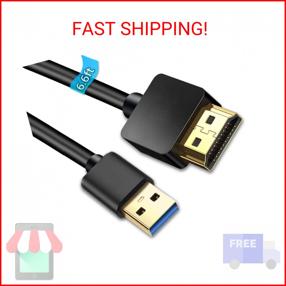 Jofnaylr USB to HDMI Adapter Cable, USB 3.0 to HDMI Cable Male HD 1080P Monitor