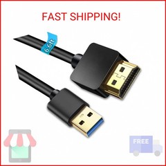 Jofnaylr USB to HDMI Adapter Cable, USB 3.0 to HDMI Cable Male HD 1080P Monitor