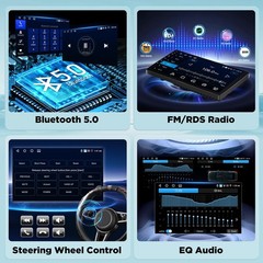 10.1″ Wireless Carplay Android Auto Stereo for 2004-2007 for Jeep Grand Cherokee