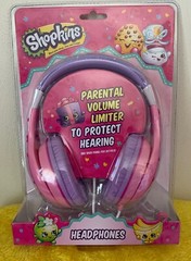 Shopkins Headphones ADJUSTABLE HEADBAND Volume Limiting Technology KID SAFE