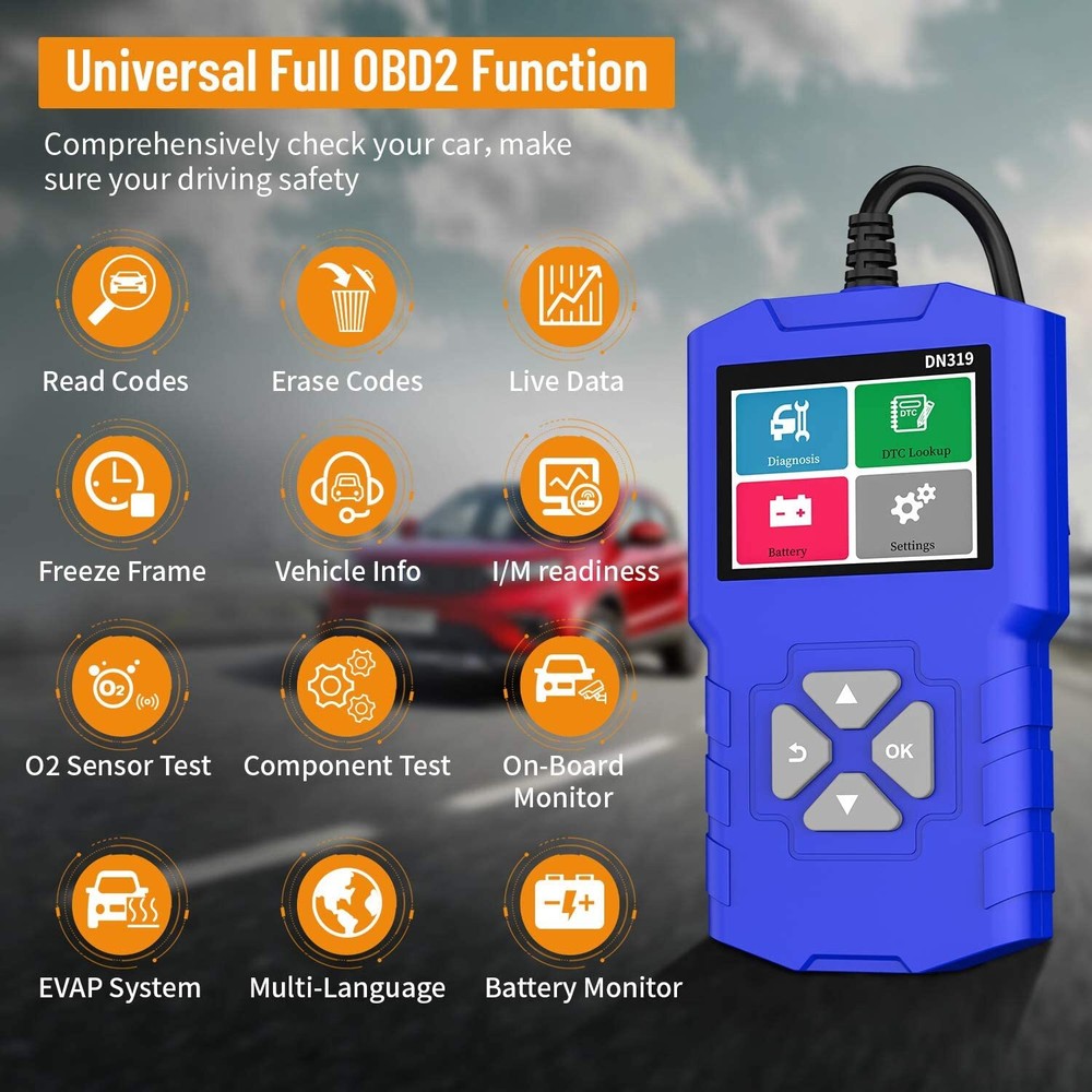 Automotive Code Reader Car OBD2 Scanner ODB2 Engine Battery Test Diagnostic Tool