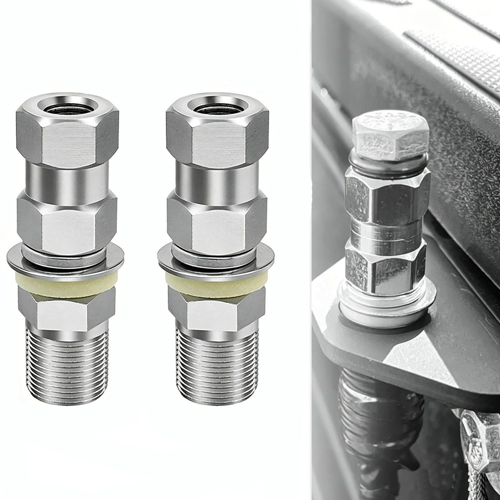 2pcs CB Antenna Stud Mount SO-239 3/8″x24 Thread Heavy Duty For SUV Truck Ham
