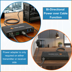 J-Tech Digital USB 3.2 Extender over Cat6A Ethernet Cable with USB-C Input