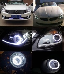 2X 70mm 7Watt Super Bright COB LED Angel Eyes Halo Ring Light Car DRL FOG 12-24V