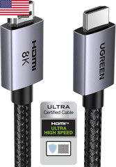 8K HDMI 2.1 Cable 48Gbps 6.6FT, Certified Ultra High Speed HDMI Cord Aluminum, 4