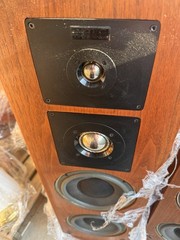 Vintage Set of Two Altec Lansing 508 Speakers TALL HEAVY Woodgrain 41″ AWESOME