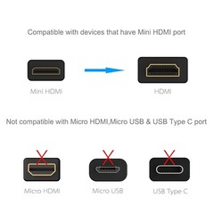 Premium GOLD HDMI Connector Male to HDMI Mini Connector Female adapter