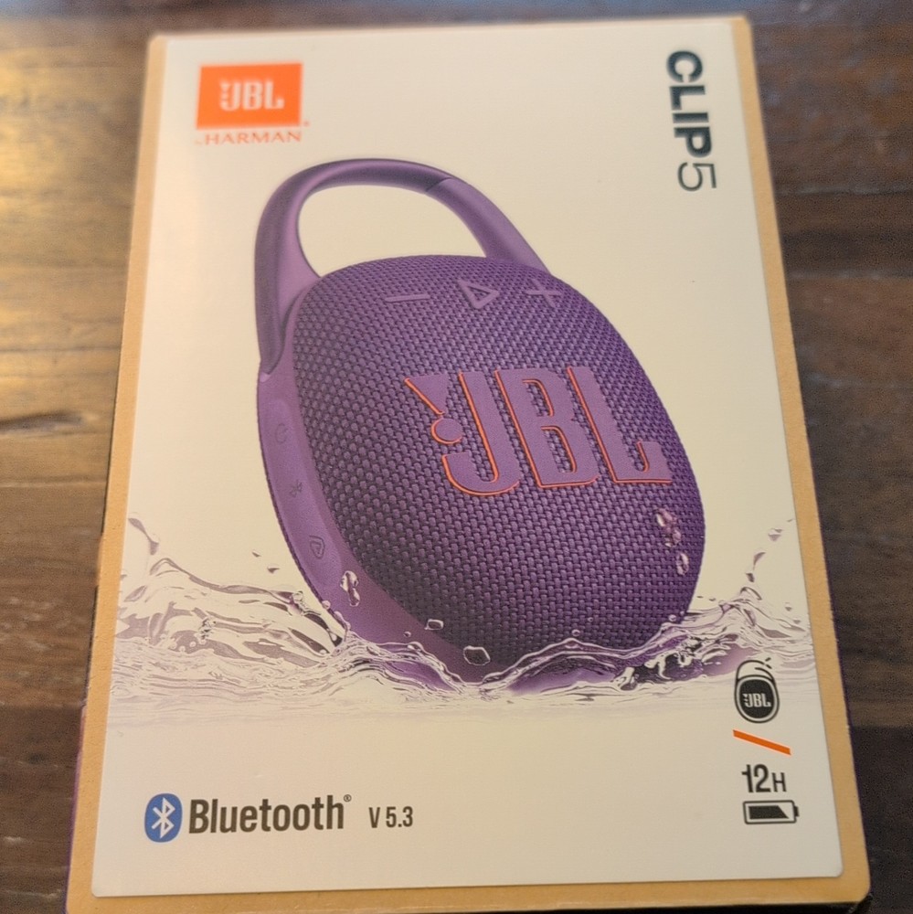 JBL Clip 5 Portable Bluetooth Mini Speaker – Purple, Bluetooth Connectivity