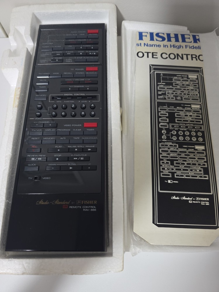 Fisher Studio Standard RAV-886 Remote Control Vintage Fisher