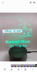 Custom Personalized Ham Radio Call Sign LED Sign – 8″x7″ Engraved