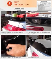 Rear Wickerbill Spoiler Compatible with 2014-2015 Chevy Camaro 5th Generation