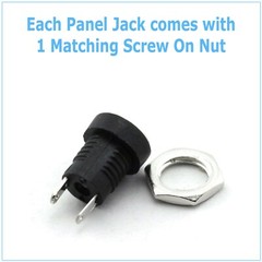 5PCS 5.5mm x 2.1mm DC Power Supply Female Jack Socket Panel Mount Connector M81